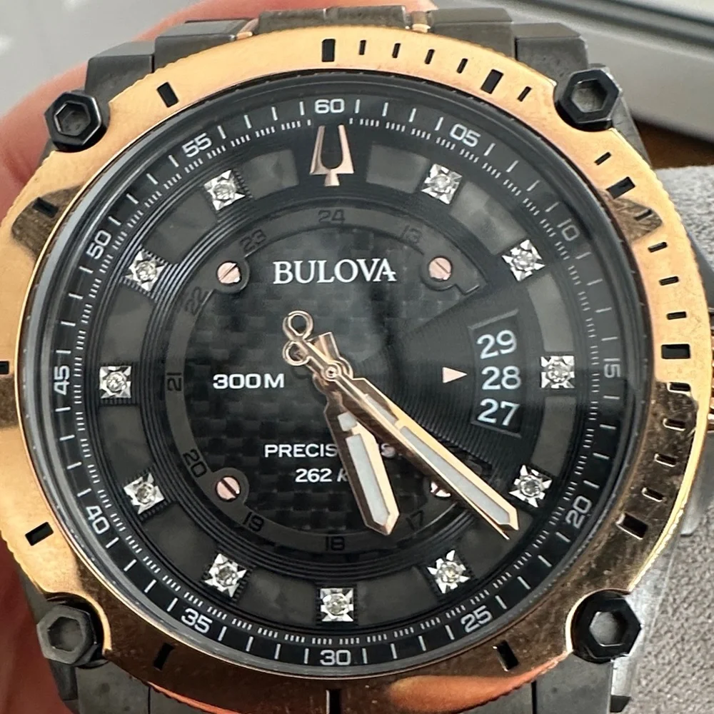 EUC Bulova Precisionist Men's Watch 98D149